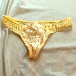 Yellow Victoria’s Secret thong
